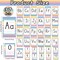 37 PCS Pastel Colors Stripes Classroom Alphabet Number Educational Poster Cards
